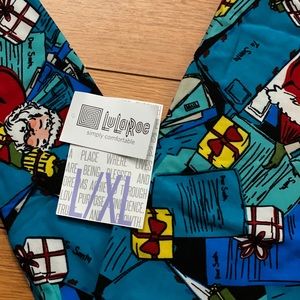 BNWT LuLaRoe vintage holiday leggings kids L/XL